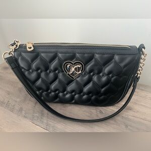 Juicy Couture Quilted Heart Black Purse Shoulder Bag